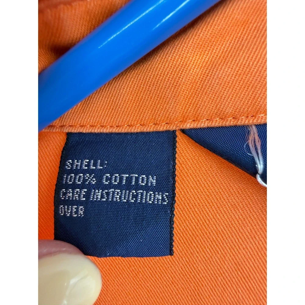 Vtg Polo Golf Ralph Lauren Mens XL Orange Cotton Harrington Jacket Karsten Creek